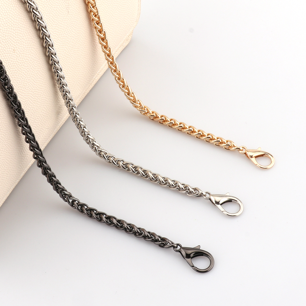 Luxury Bags With Silver Hardware - Gold/Silver/Gun black 5mm thin chain Bag