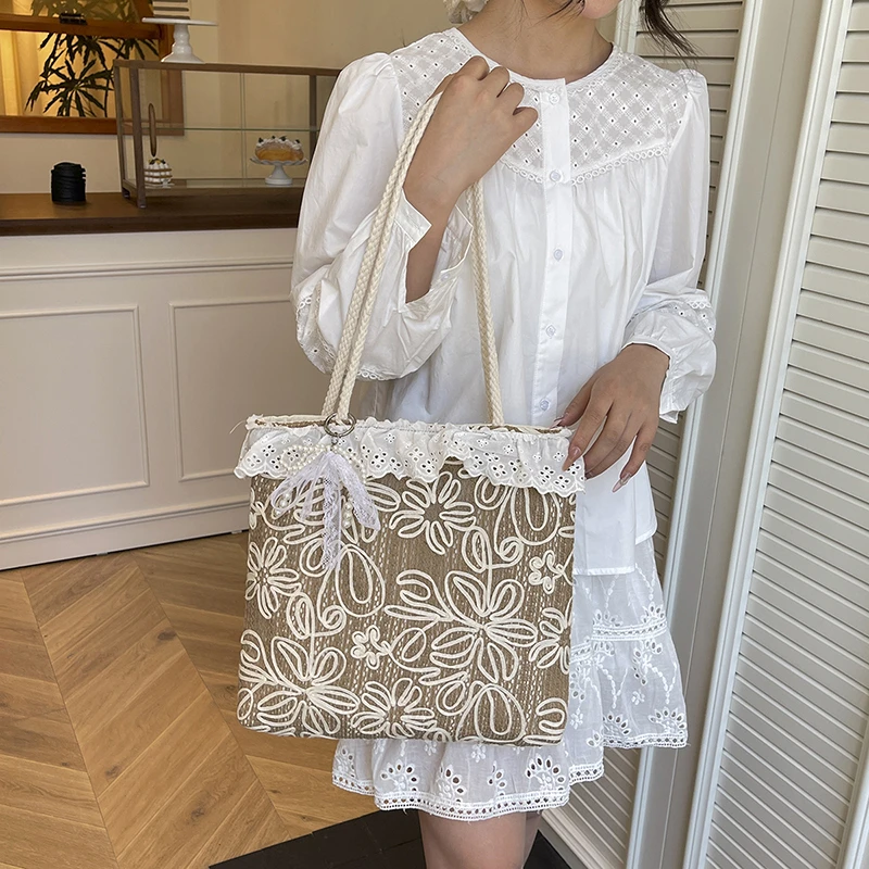 Summer Straw Woven Lace Large  – обзор и цена Luxury Bags On Sales