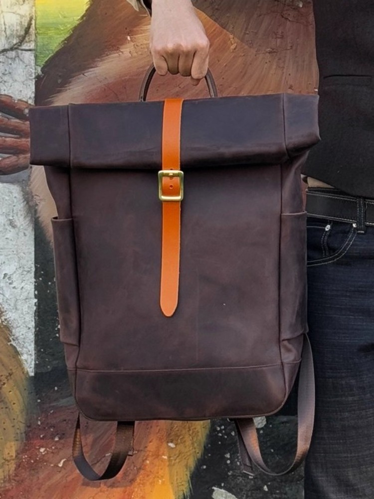 Large Capacity Mens Genuine Le – обзор и цена Genuine Leather Backpack