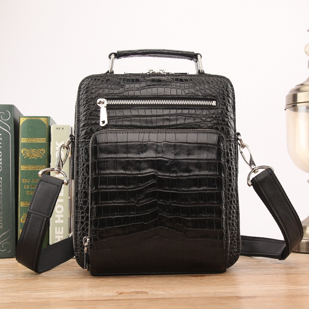 Hot luxury quality Men's Genui – обзор и цена Luxury Bags With Silver Hardware