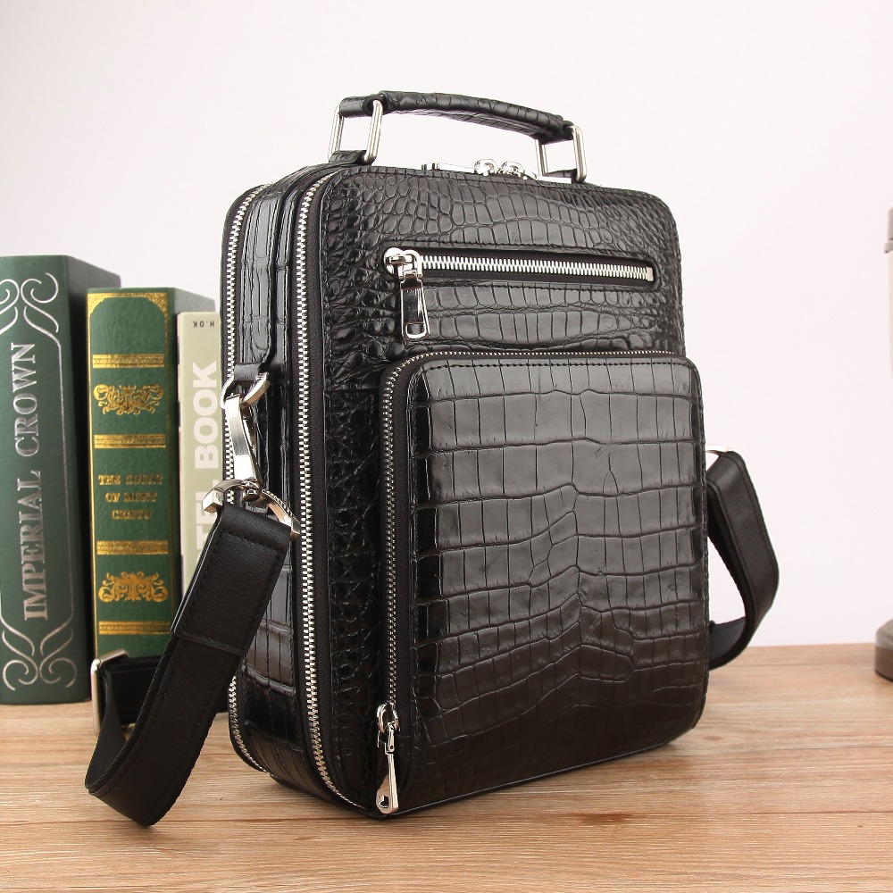 Hot luxury quality Men's Genui – обзор и цена Luxury Bags With Silver Hardware