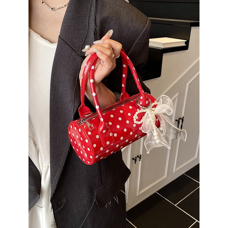 Women's Cute Polka Dot  Handba – обзор и цена Top Handle Patent Bag