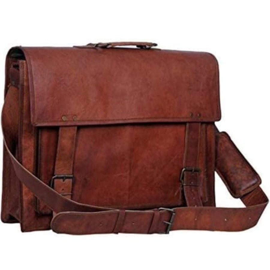 Briefcase for Men and Women 18 – обзор и цена Saddle Bag Distressed