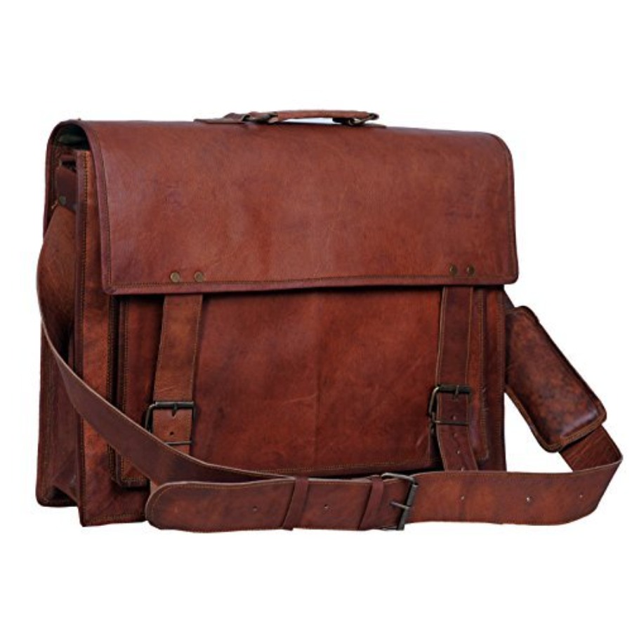 Briefcase for Men and Women 18 – обзор и цена Saddle Bag Distressed