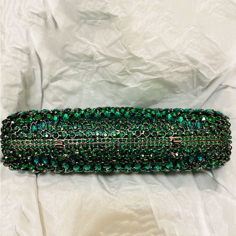 Luxury Green Rhinestone Evenin – обзор и цена Luxury Bags Green