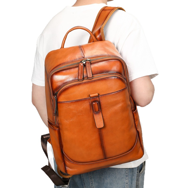 XZAN First Layer Cowhide Backp – обзор и цена Genuine Leather Backpack