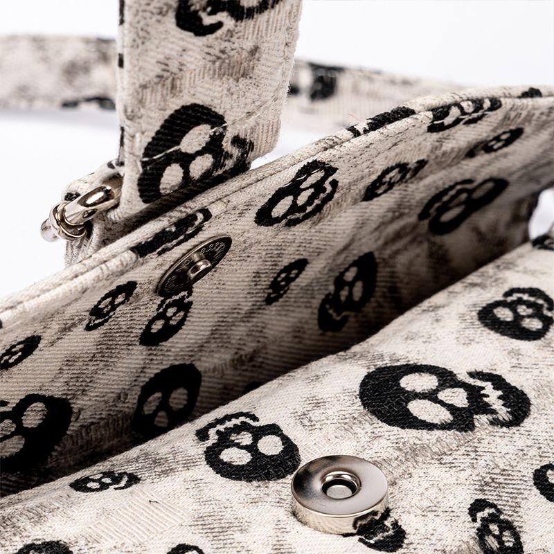 Distressed Skull Print Canvas  – обзор и цена Saddle Bag Distressed
