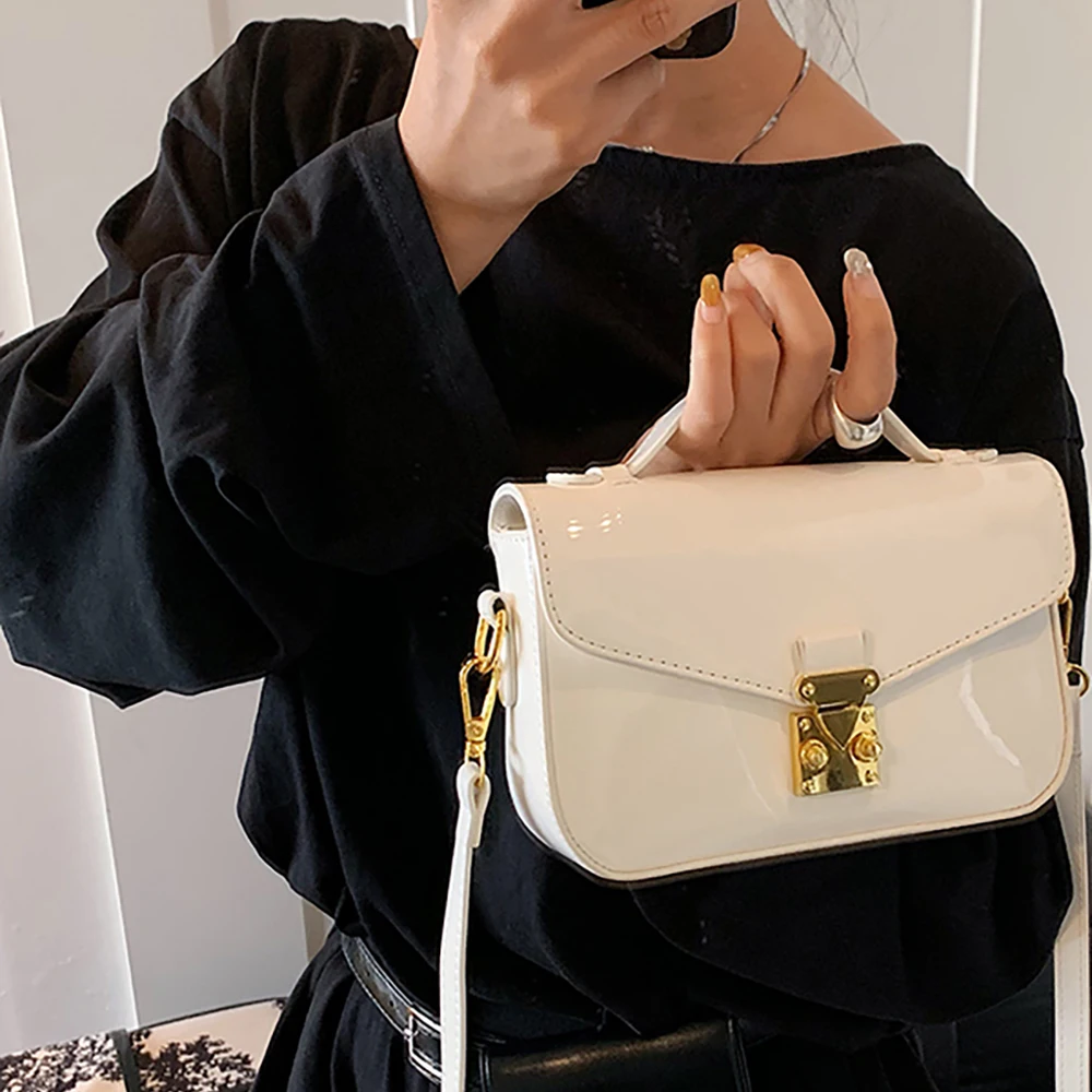 2026 Luxury Square Shoulder Ba – обзор и цена Top Handle Patent Bag