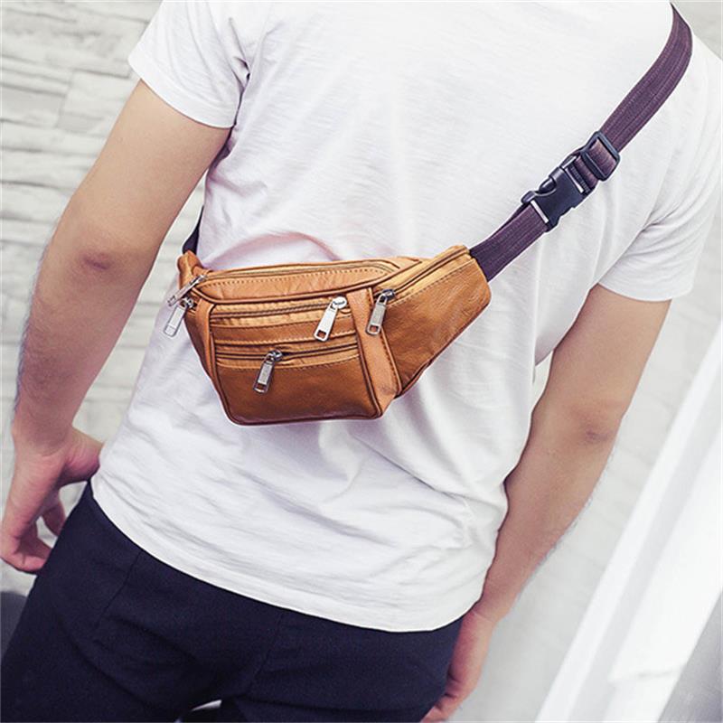 Men's Waist Bag Top Layer Cowh – обзор и цена Genuine Leather Backpack