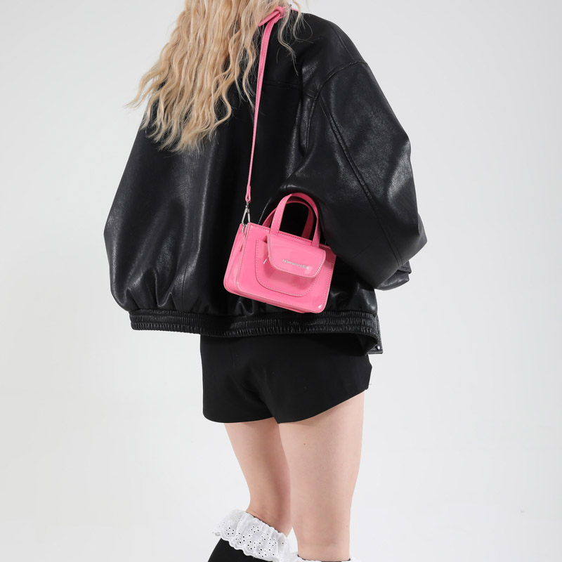 Women's Patent Leather Mini Ha – обзор и цена Top Handle Patent Bag