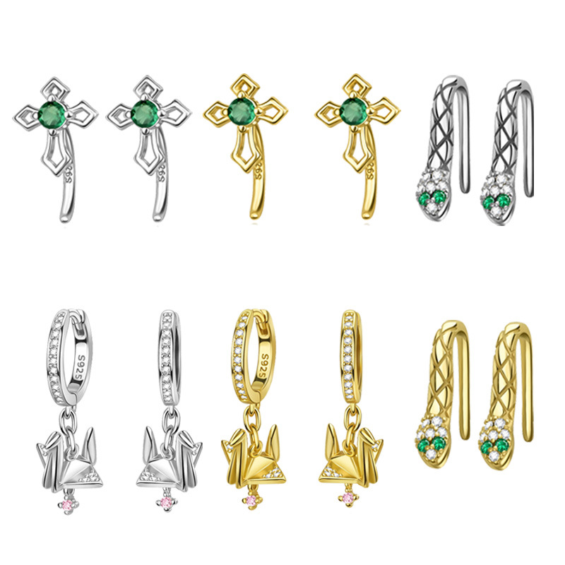 Gold Plated Green Cz Snake Ear – обзор и цена Luxury Bags Cz