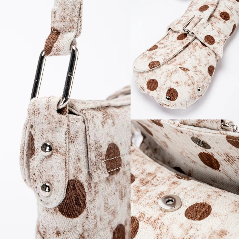 Distressed Round Dot Print Can – обзор и цена Saddle Bag Distressed