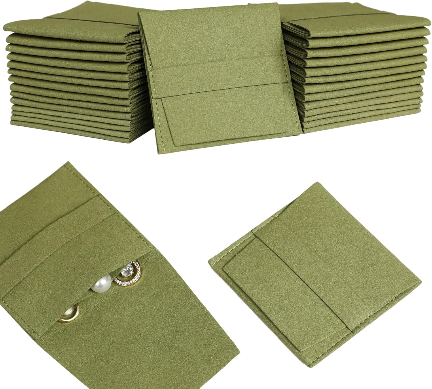 40pcs Green Microfiber Jewelry – обзор и цена Luxury Bags Green