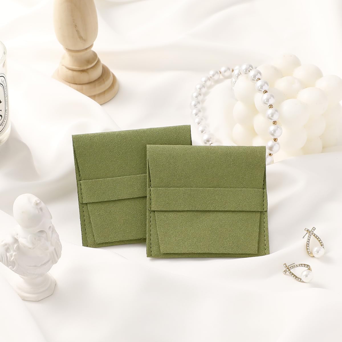 40pcs Green Microfiber Jewelry – обзор и цена Luxury Bags Green