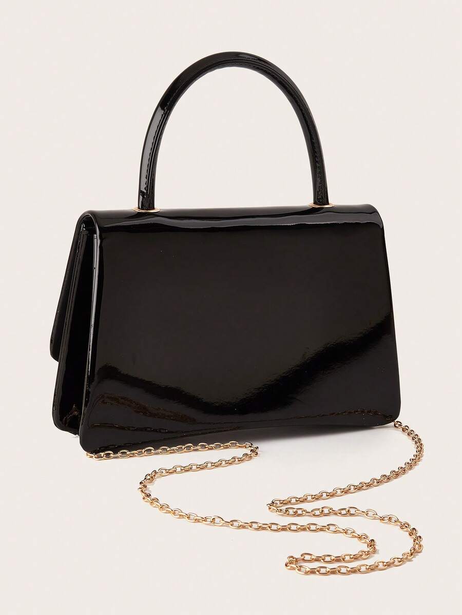 Shiny Patent Leather Evening H – обзор и цена Top Handle Patent Bag