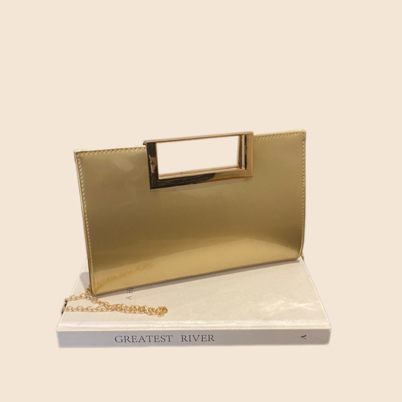 Gold Patent Leather Clutch Pur – обзор и цена Top Handle Patent Bag