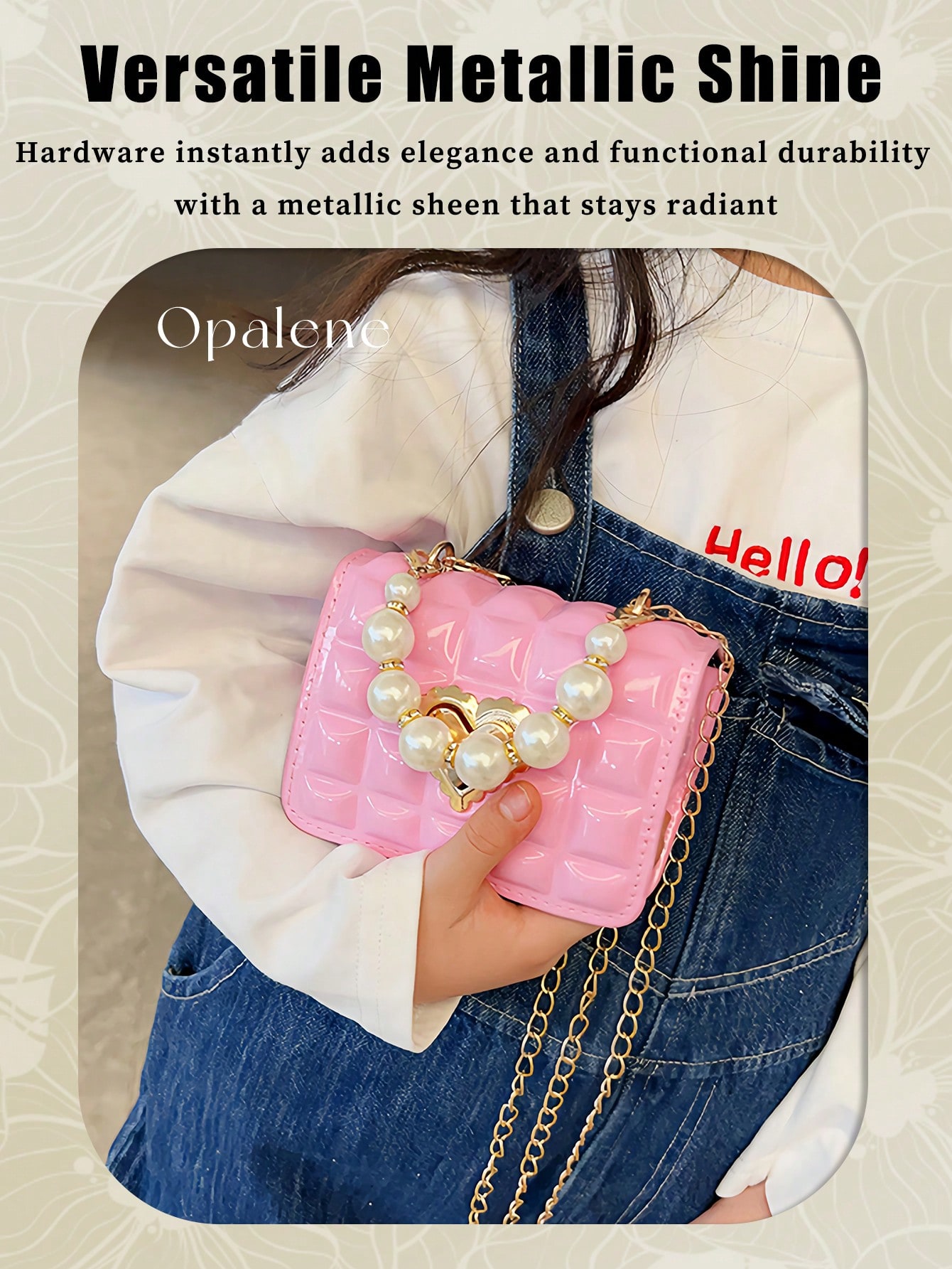Mini Faux Pearl Embellished Qu – обзор и цена Top Handle Patent Bag