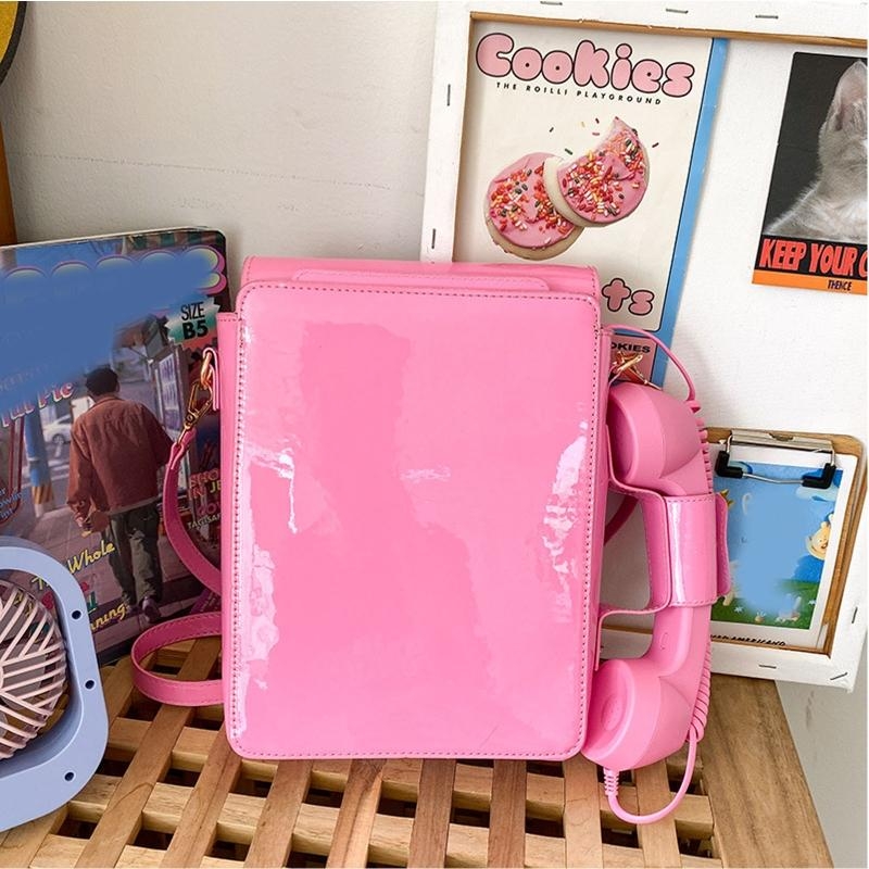 G5AE Women Telephone Shaped Ha – обзор и цена Top Handle Patent Bag