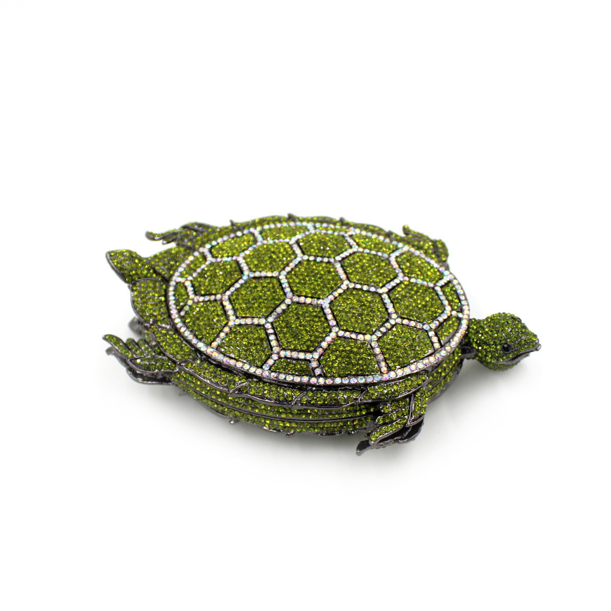 Turtle-Shaped Rhinestone Eveni – обзор и цена Luxury Bags Green