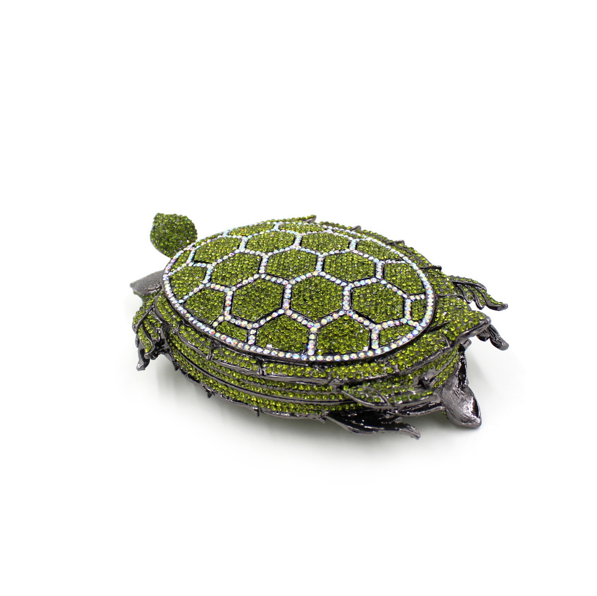 Turtle-Shaped Rhinestone Eveni – обзор и цена Luxury Bags Green
