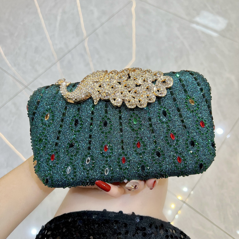 Fashion Diamond-Encrusted Clut – обзор и цена Luxury Bags Green