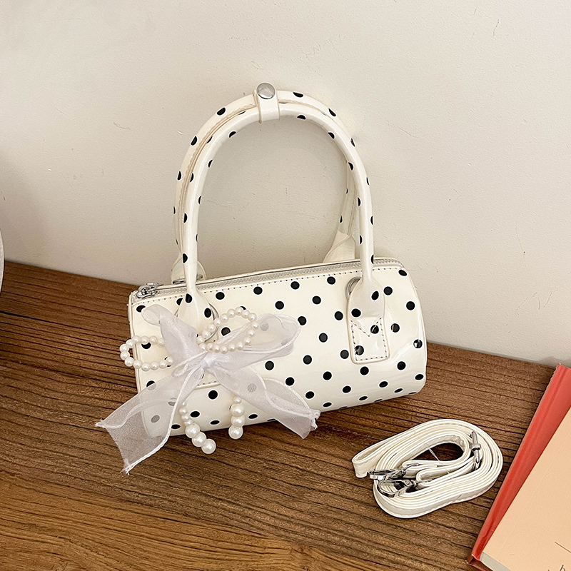 Korean Polka Dot Mini Handbag  – обзор и цена Top Handle Patent Bag