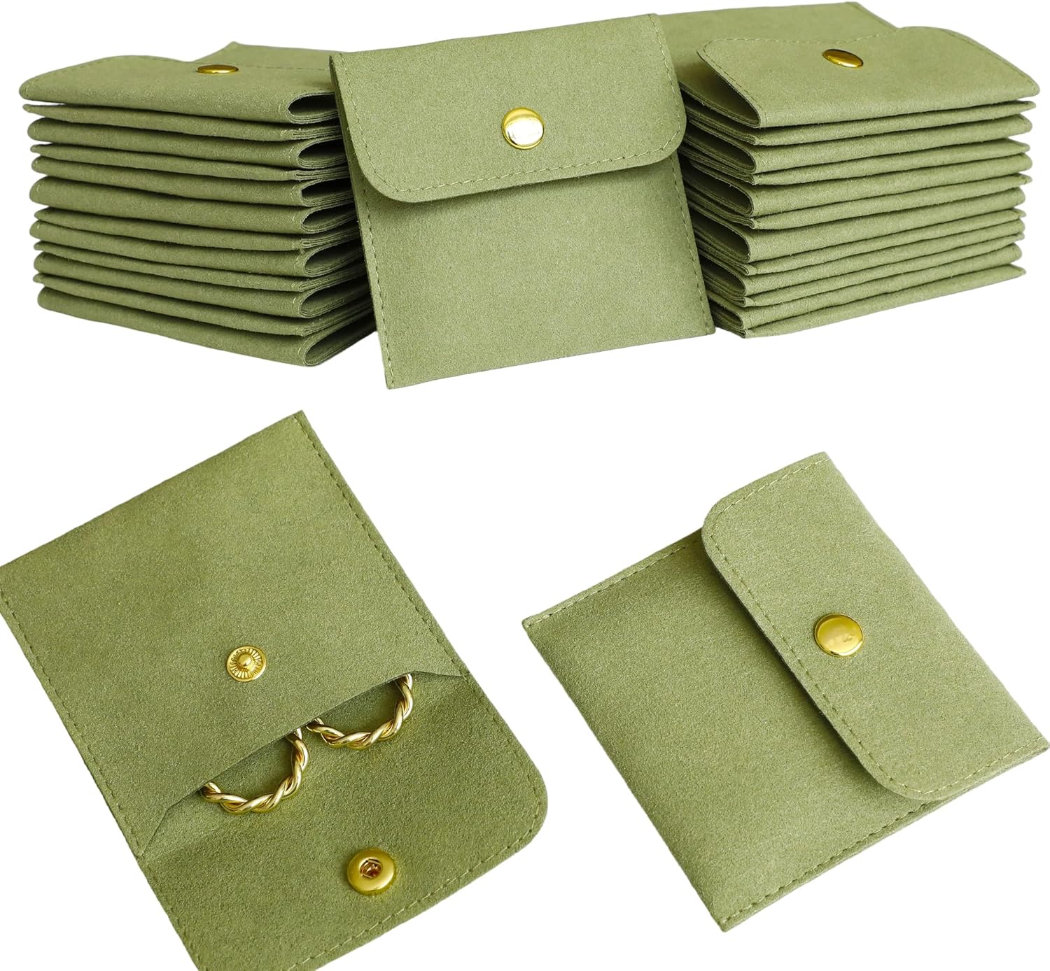 10 Pcs Green Microfiber Jewelr – обзор и цена Luxury Bags Green